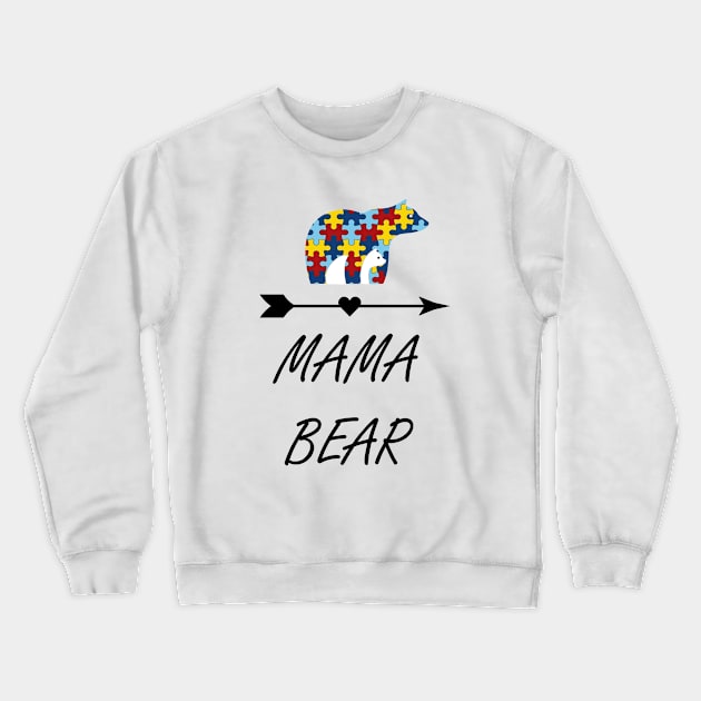 Autism Mama Bear Crewneck Sweatshirt by TheWarehouse
